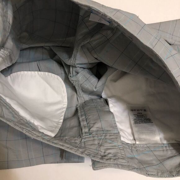 COLUMBIA Gray mid rise Plaid Long Bermuda hike shorts EUC - 2 - Picture 7 of 13